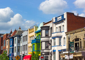 Colorful buildings in Adams Morgan neighborhood