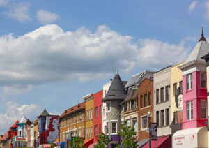 Colorful buildings in Adams Morgan neighborhood